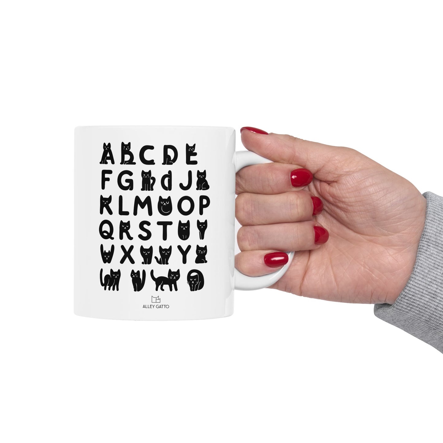 Alphabet Cat Mug