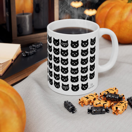 Cat Face Expressions Mug