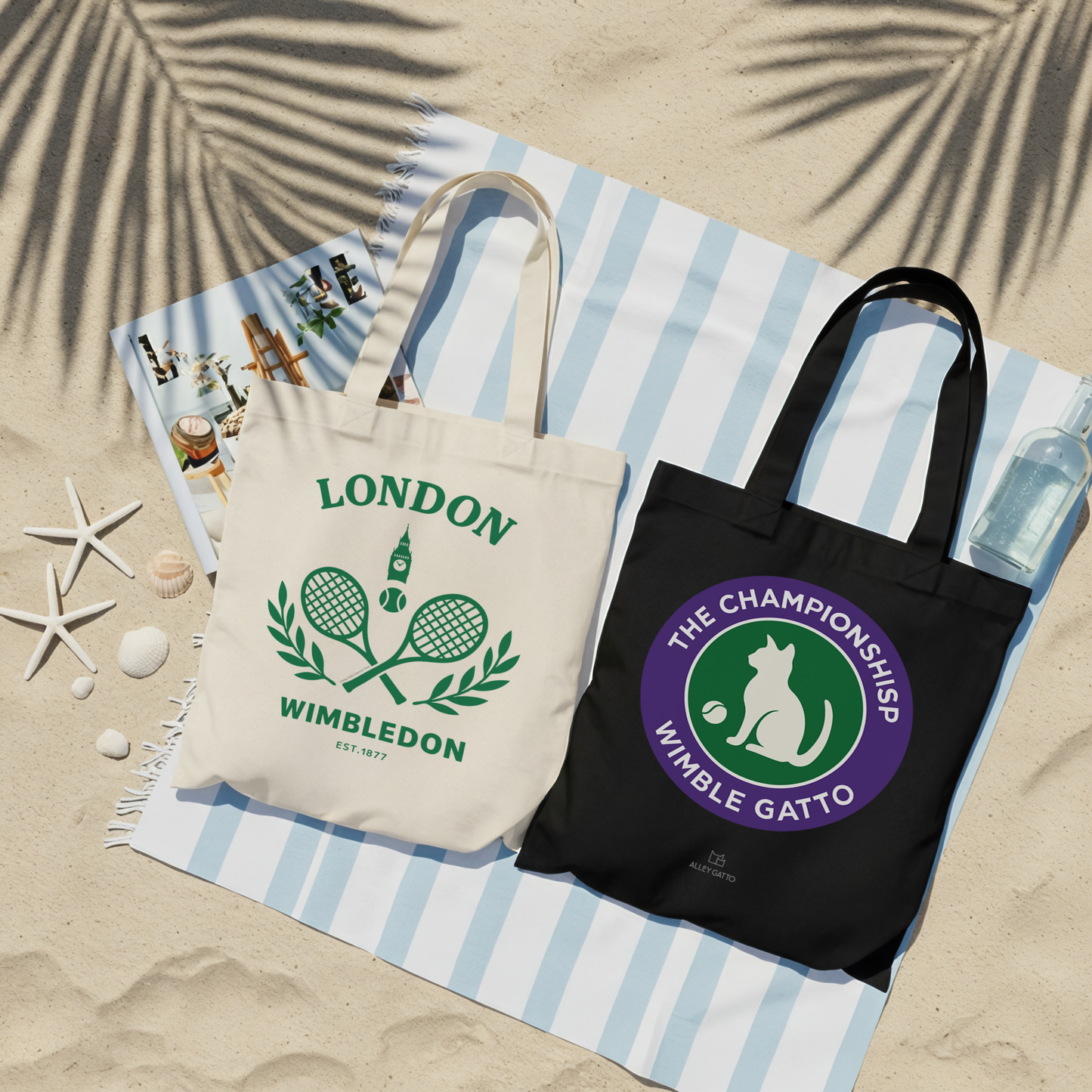 Tennis Fun Tournament Style Tote Tennis Collection Canvas Design Sport Essential Carryall Heavy Duty Construction Travel Shopping Companion Match Day Accessory Comfortable Handles Court Fashion Classic London Style Practical Storage