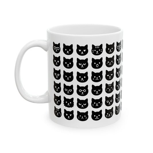 Cat Face Expressions Mug