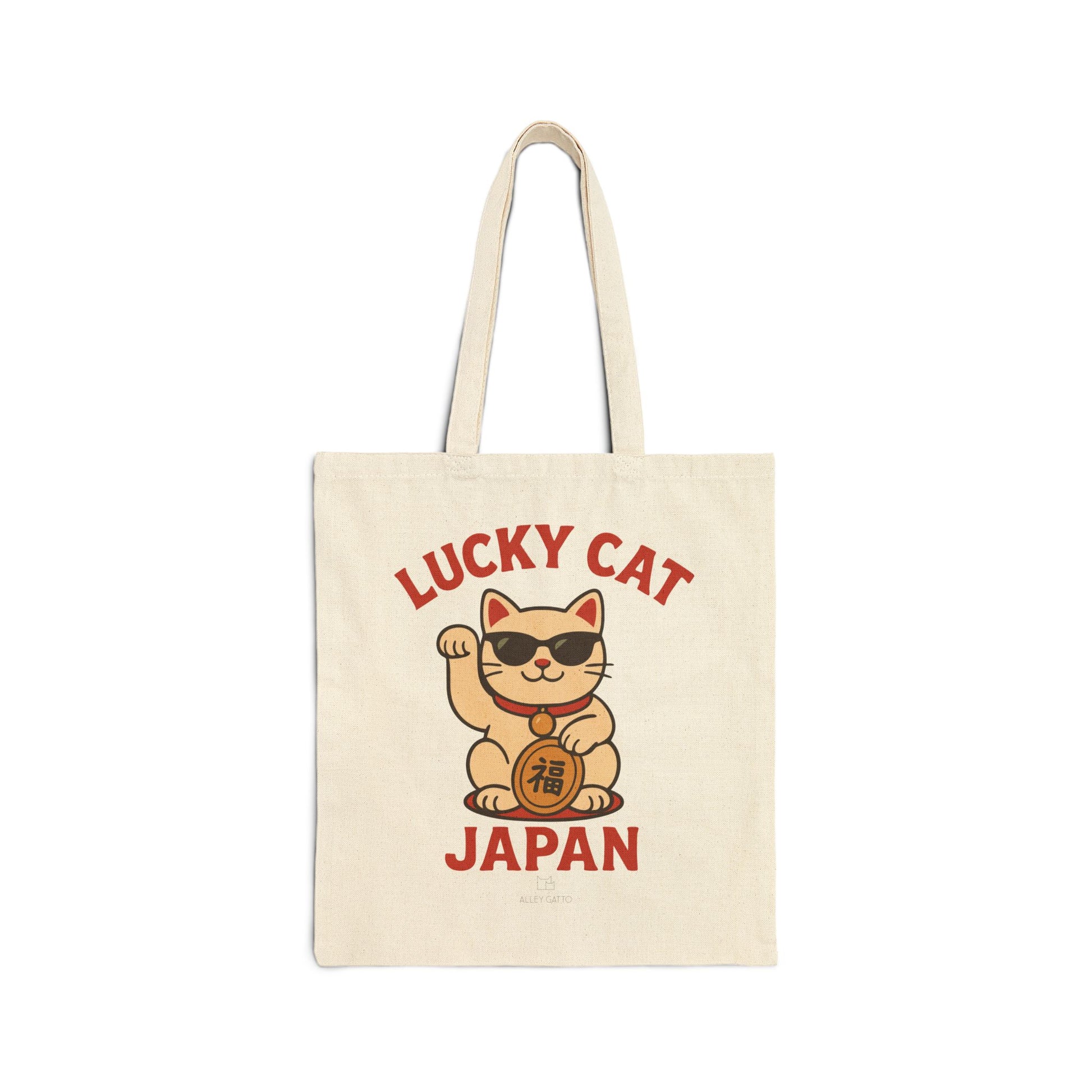 Stylish Shopping Essential Japanese Luckey Cut Design Black Canvas Construction Premium Quality Material Modern Fashion Statement Daily Carry Solution Asian Inspired Art Print Pattern Unique Graphic Style Perfect Size Gift Idea