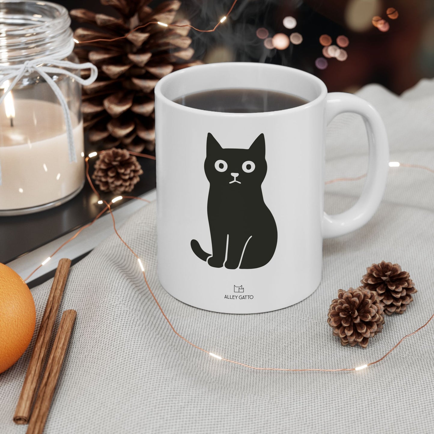 Alley Gatto Black Cat Mug