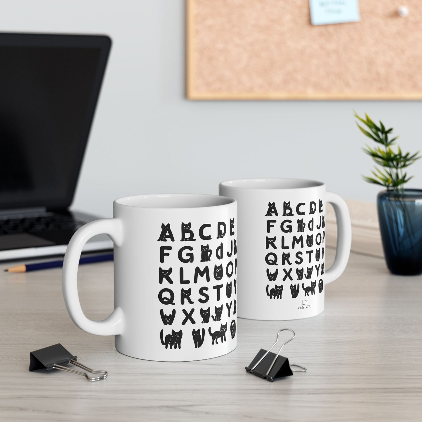 Alphabet Cat Mug