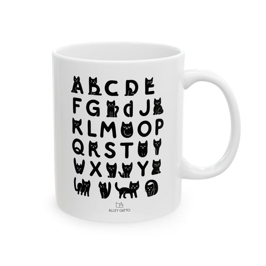 Alphabet Cat Mug