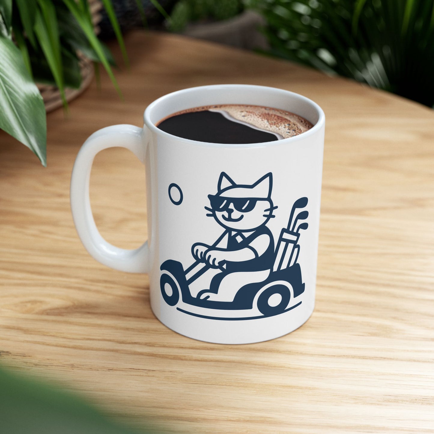 Golf Cart Cat Mug
