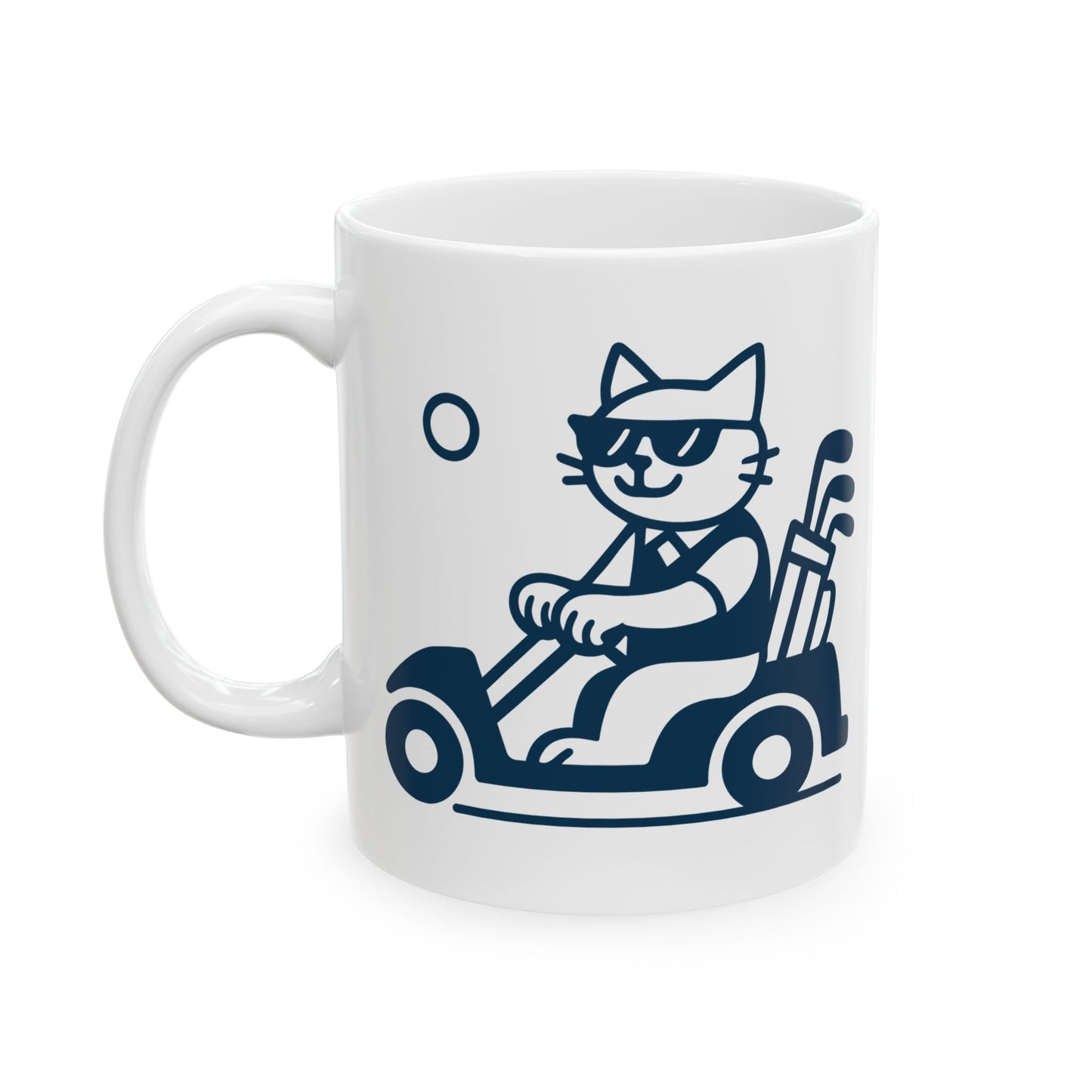 Golf Cart Cat Mug