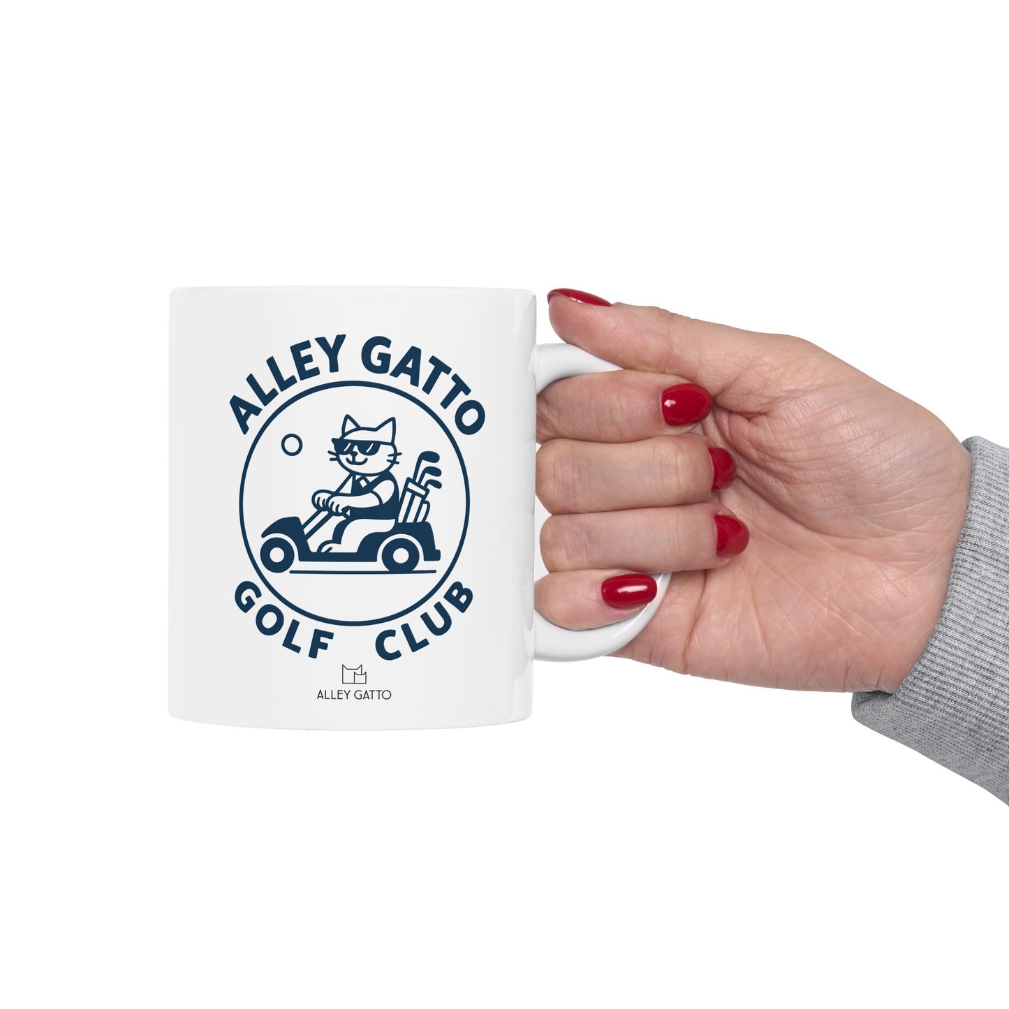 Golf Cart Cat Mug