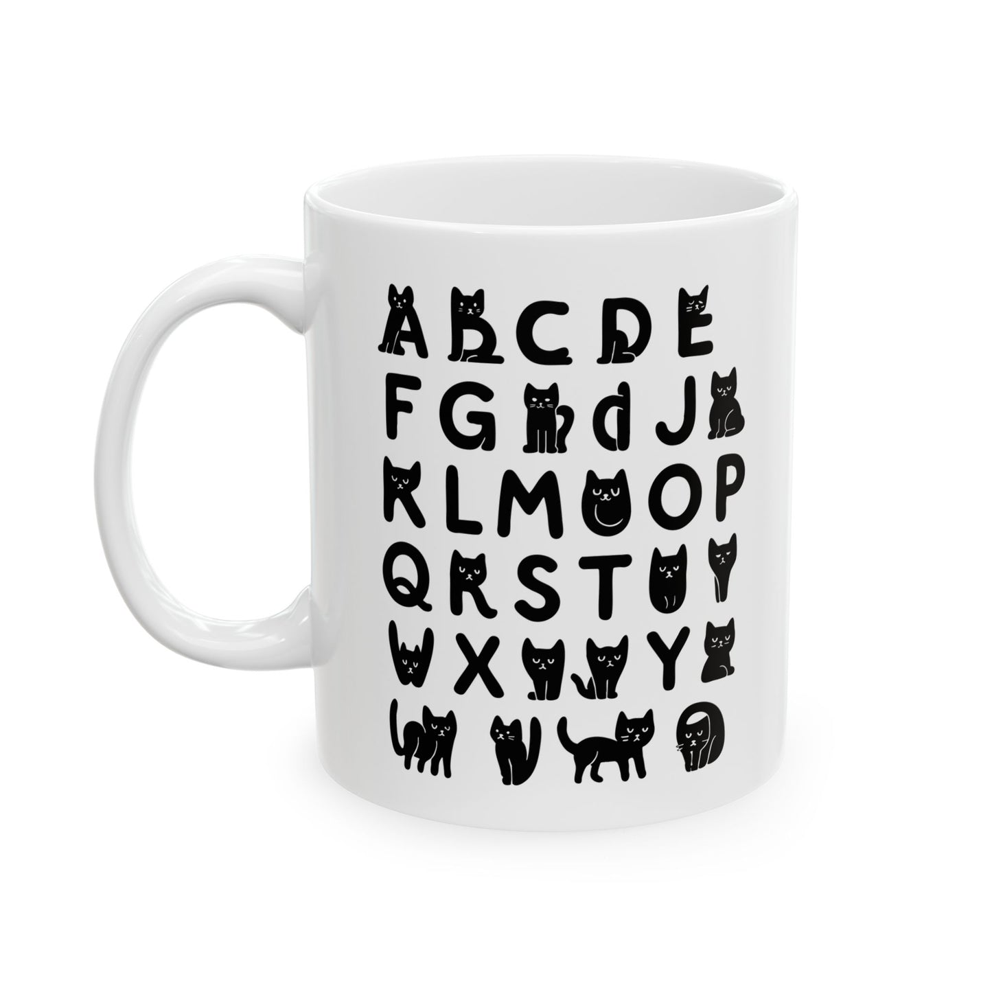 Alphabet Cat Mug