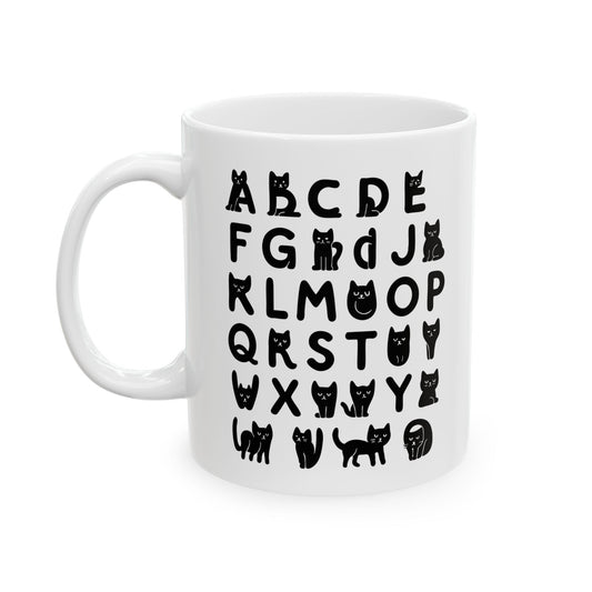 Alphabet Cat Mug