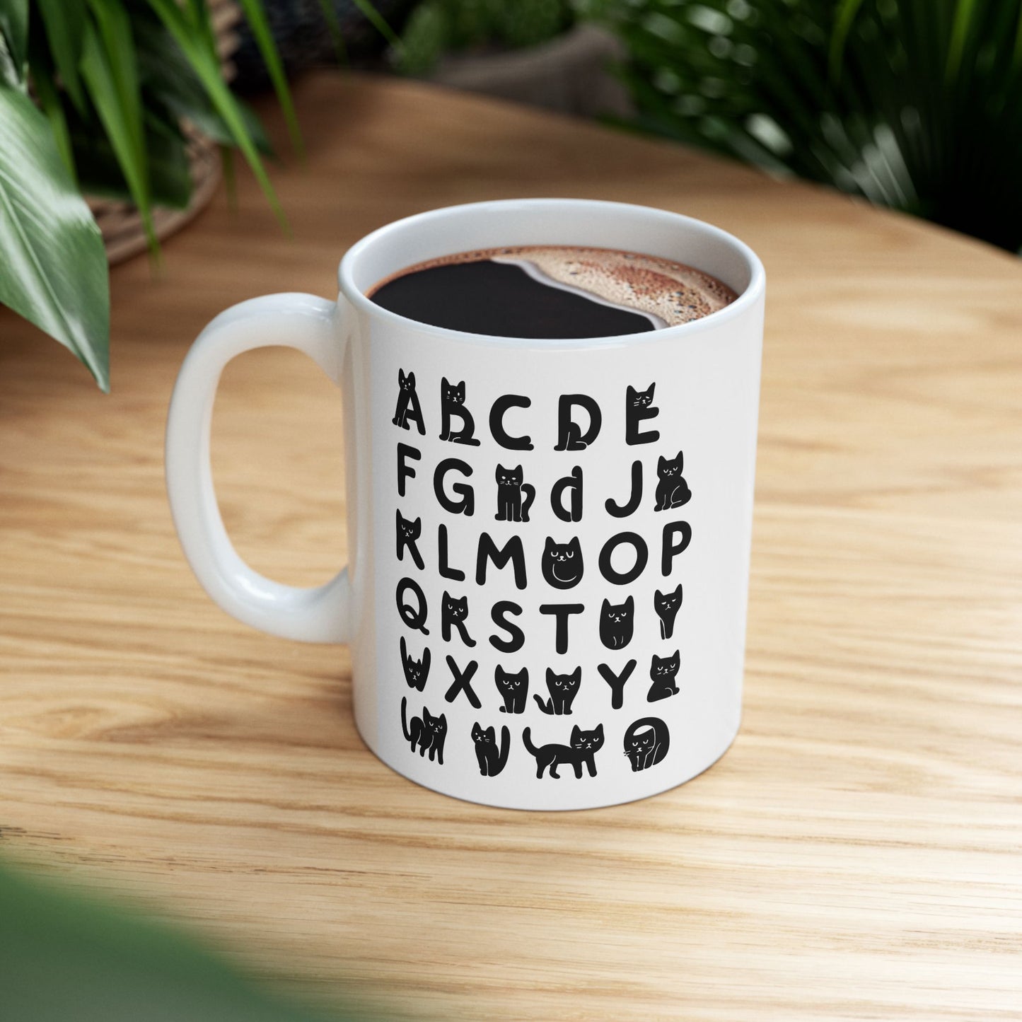 Alphabet Cat Mug