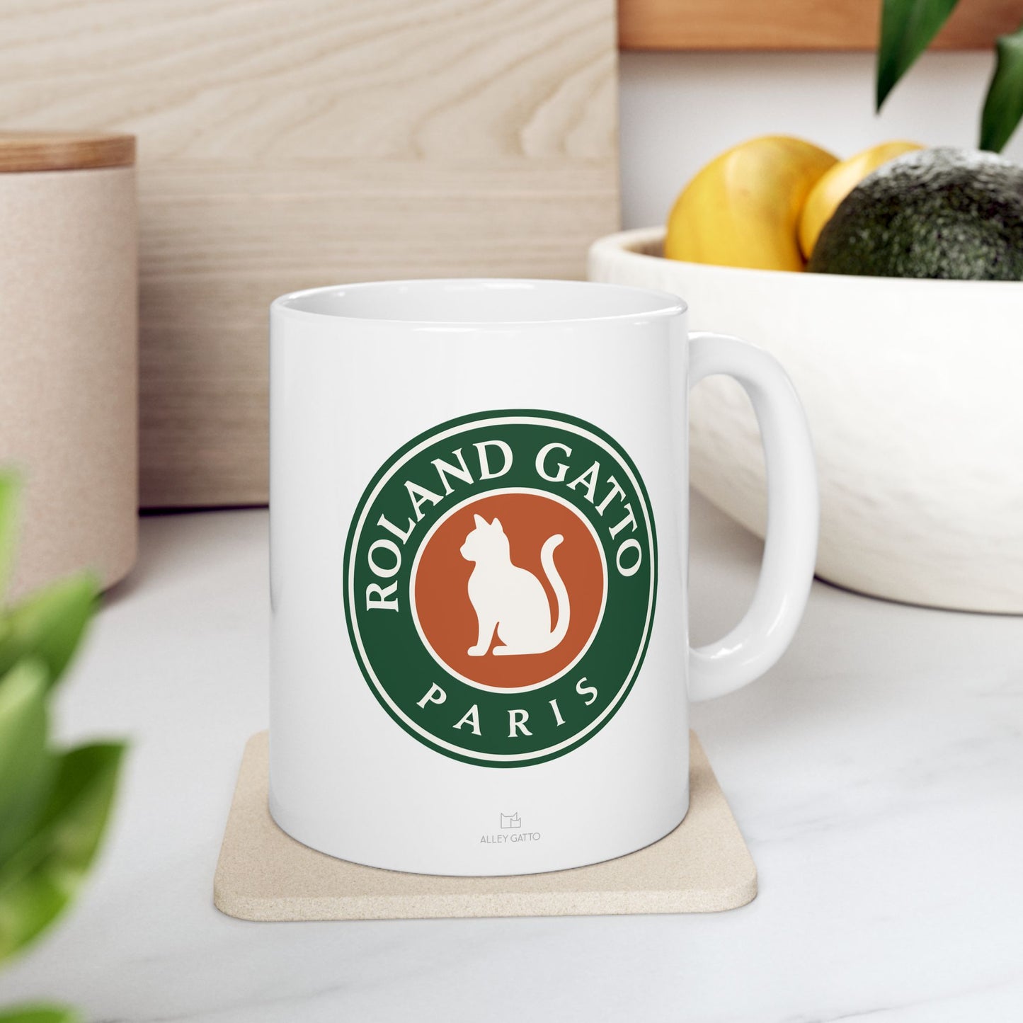 Roland Gatto Paris Cat Tennis Mug