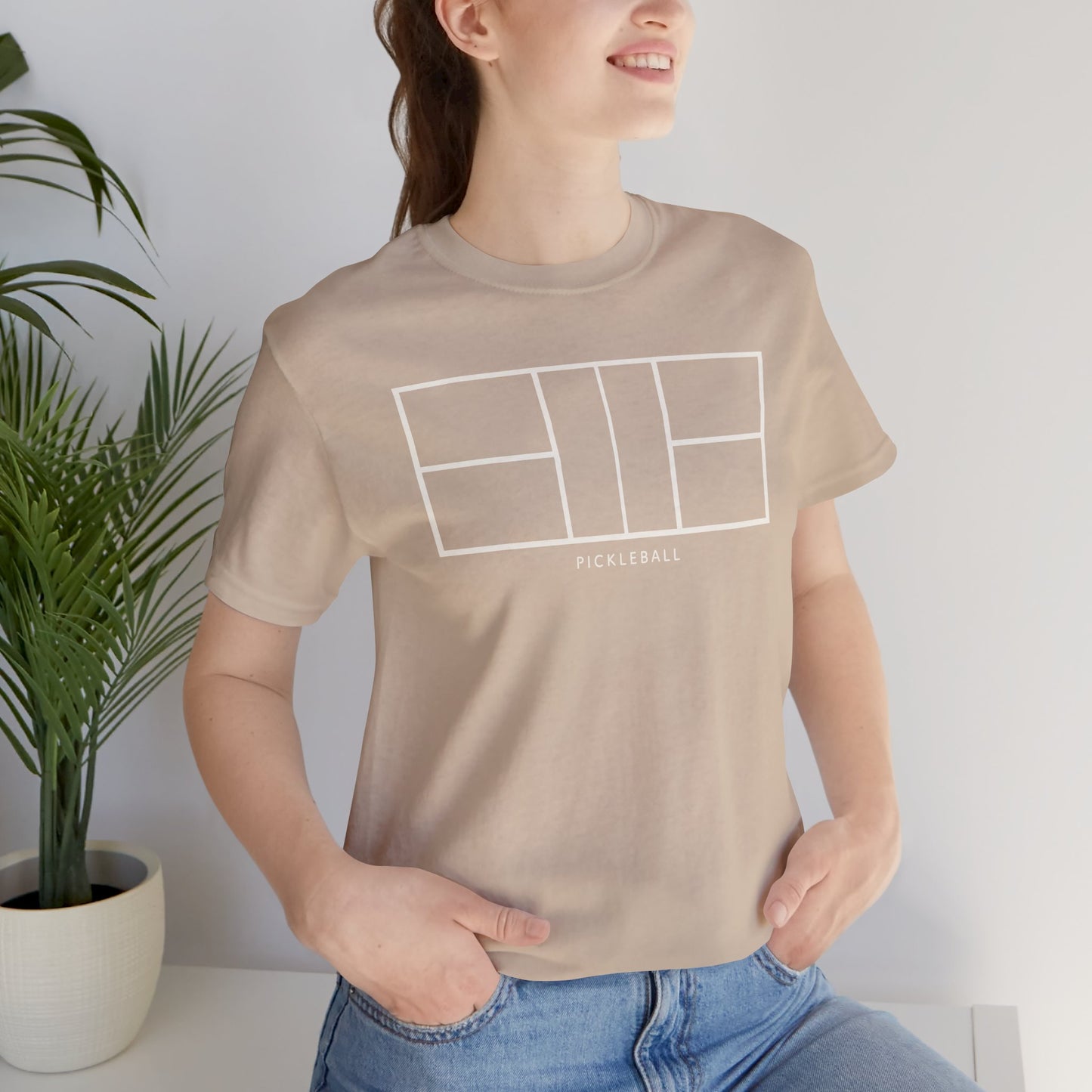 Minimal Pickleball Court T-Shirt