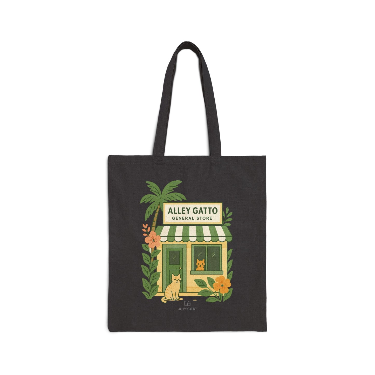 Everyday Canvas Tote Heavy Duty Construction Vintage Cat Design Pattern Cotton Material Large Size Shopping Market Beach Essential Natural Color Choice Shoulder Handle Comfort Durable Quality Artistic Details Perfect Carry All Companion