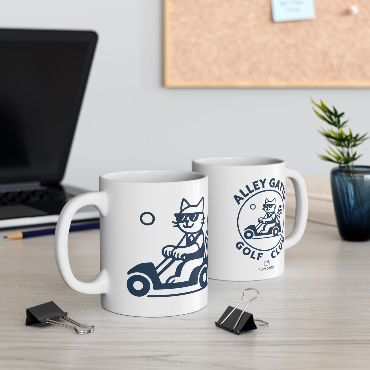 Golf Cart Cat Mug