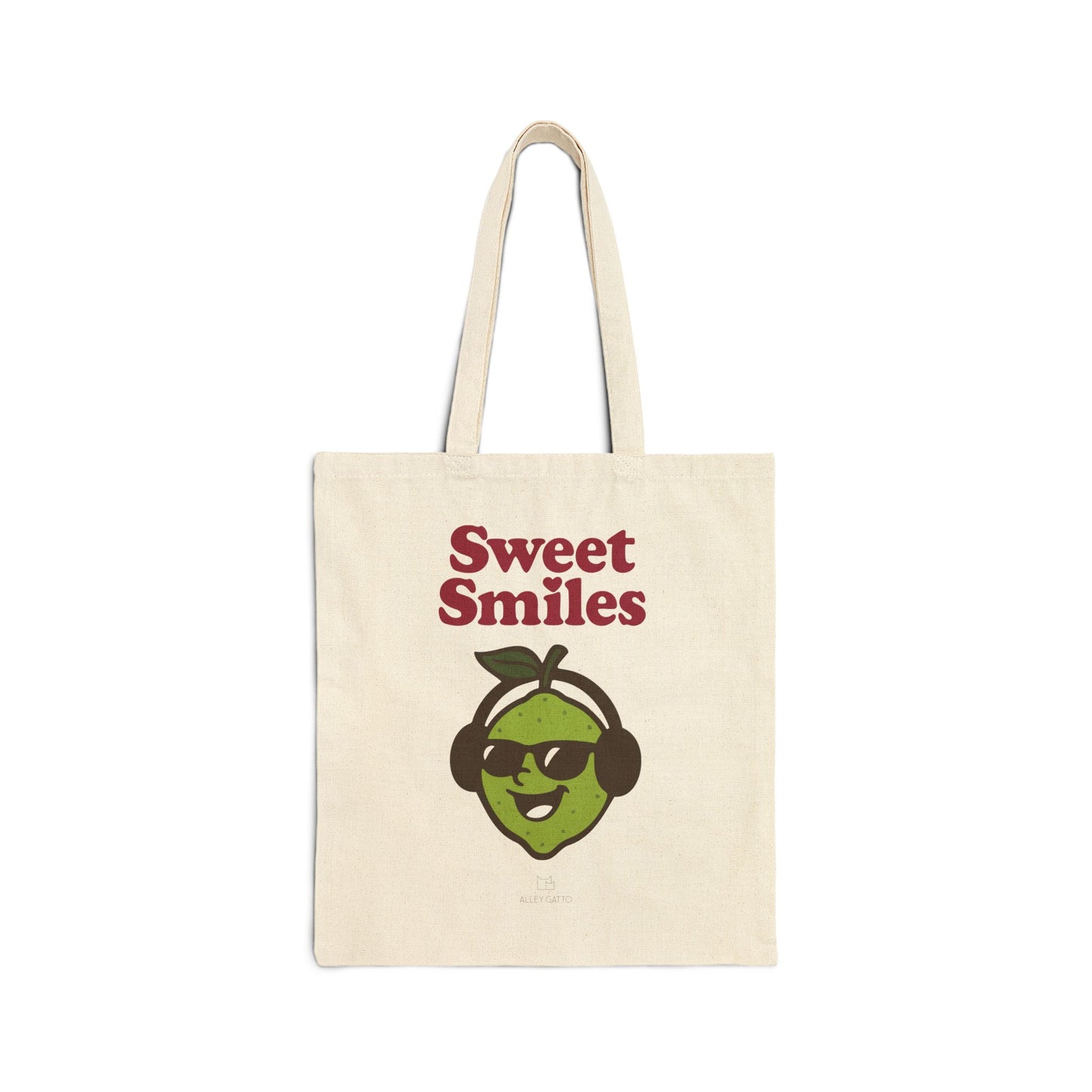 Natural Cotton Canvas Tote Sweet Smile Design Retro Fruit Pattern Market Beach Essential Shopping Companion Long Handle Construction Quality Material Everyday Fashion Accessory Vintage Style Appeal Cute Peach Artwork Sustainable