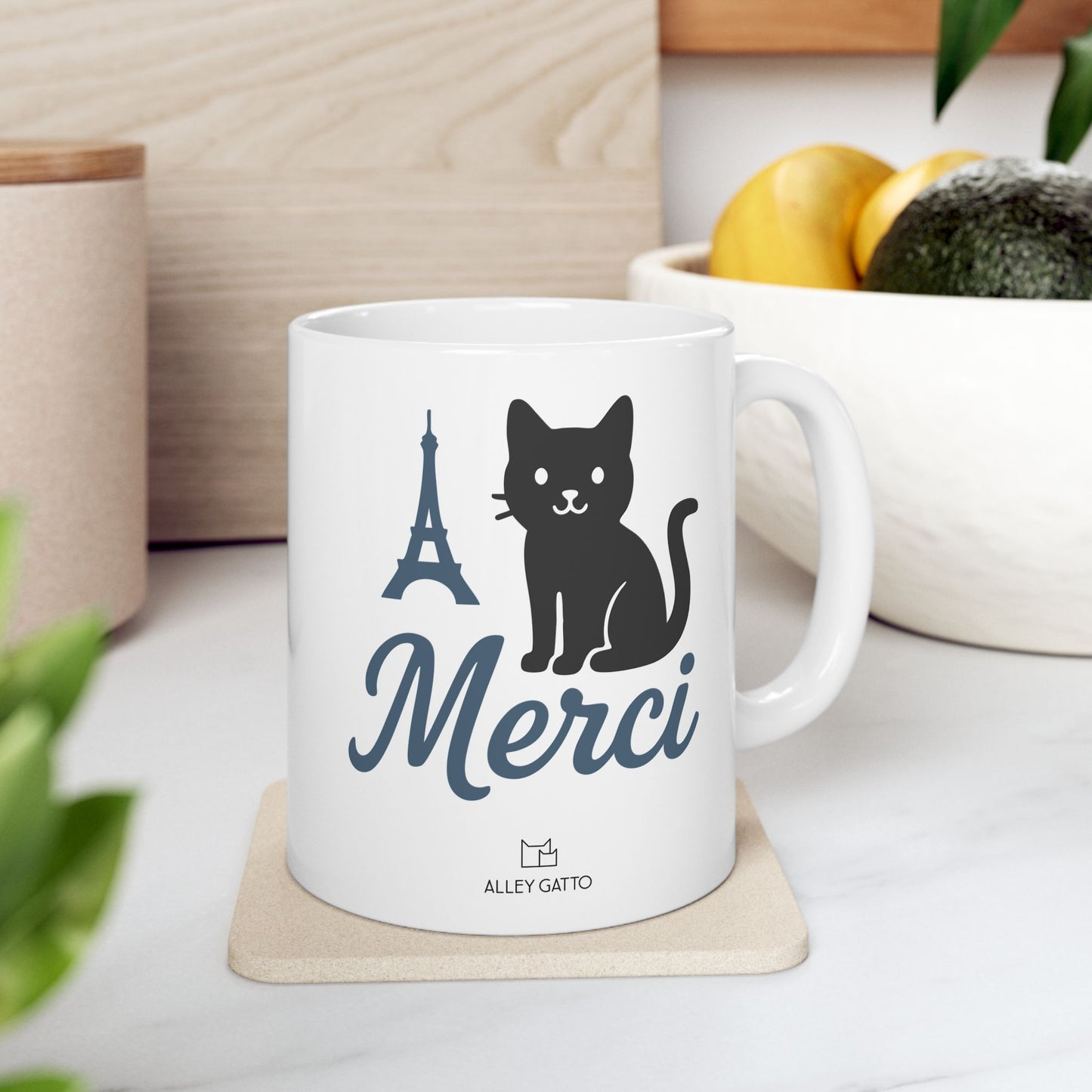 Merci Cat Mug