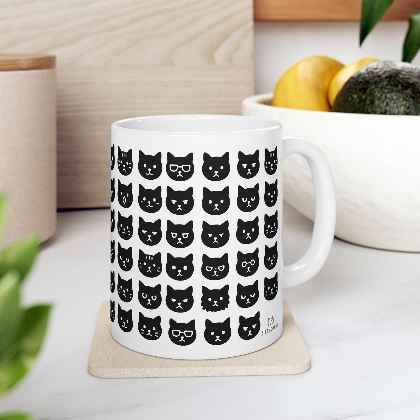 Cat Face Expressions Mug