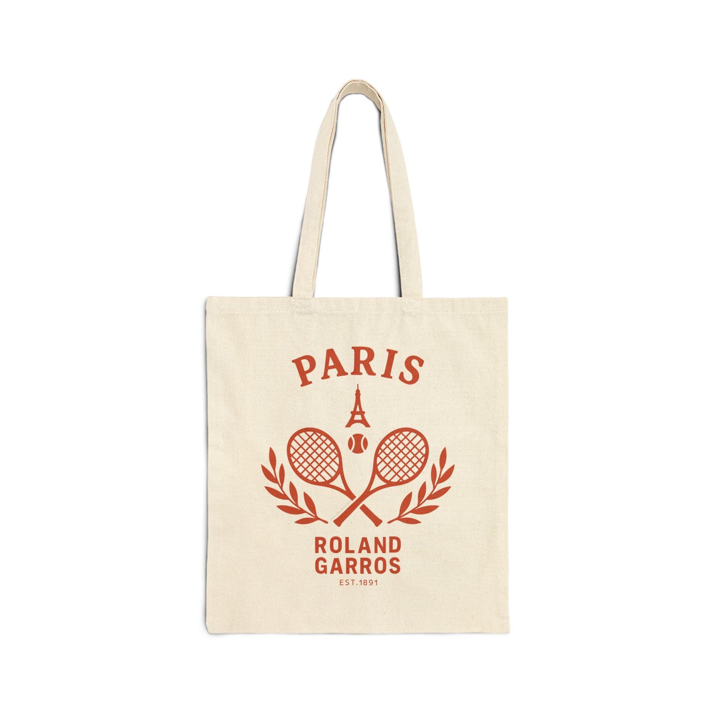 Tennis Lover Paris Lover Canvas Tote Bag Large Storage Capacity Sport Style Accessory Tennis Player Essential French Design Elements Classic Court Collection Travel Ready Solution Elegant Gift Option Tennis Lifestyle Essential