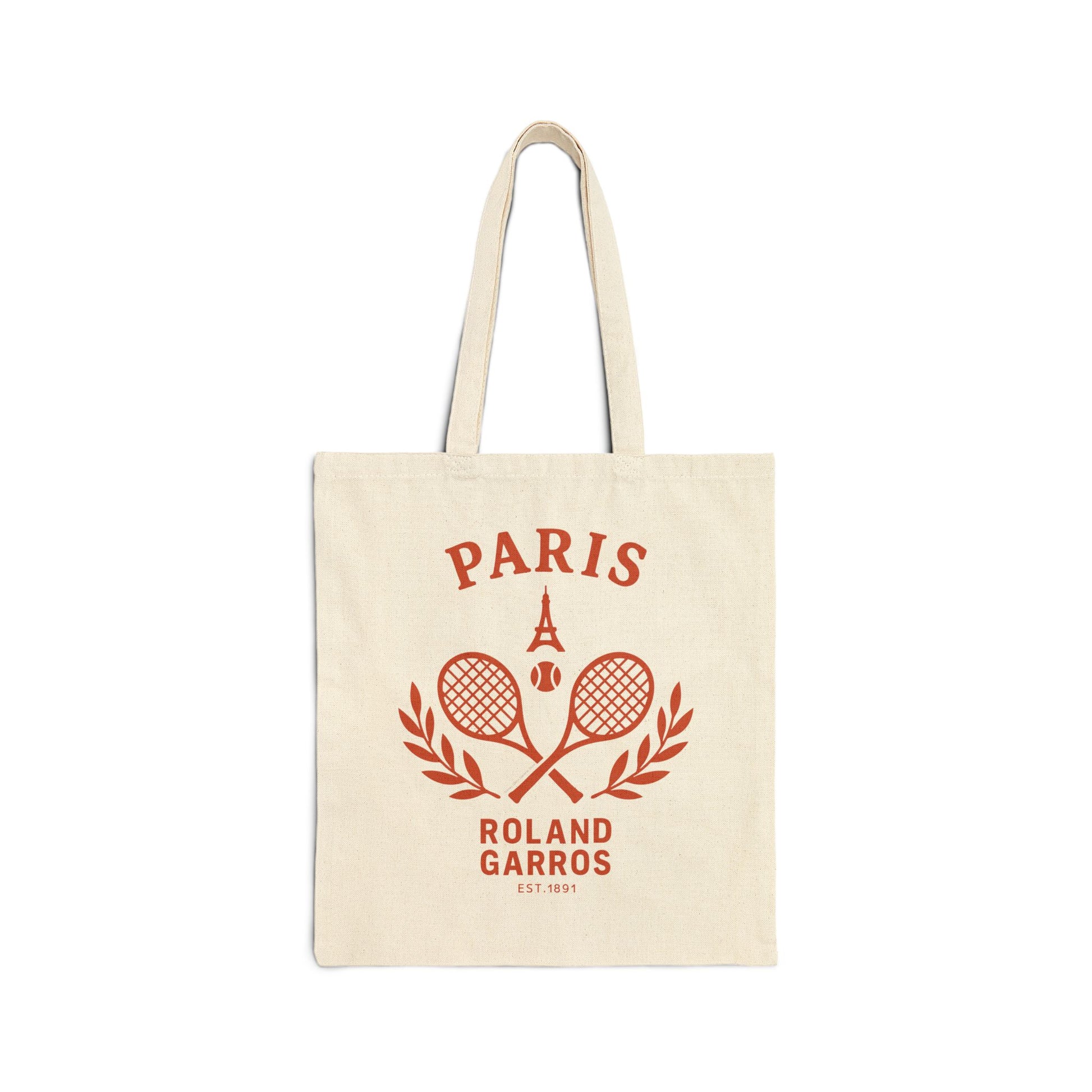 Tennis Lover Paris Lover Canvas Tote Bag Large Storage Capacity Sport Style Accessory Tennis Player Essential French Design Elements Classic Court Collection Travel Ready Solution Elegant Gift Option Tennis Lifestyle Essential