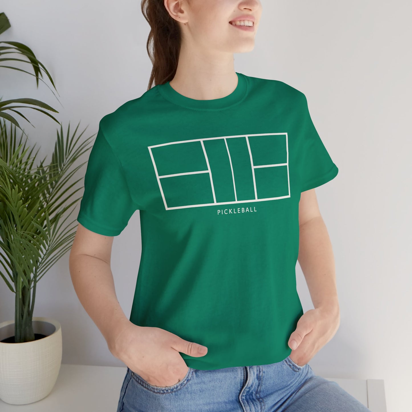 Minimal Pickleball Court T-Shirt