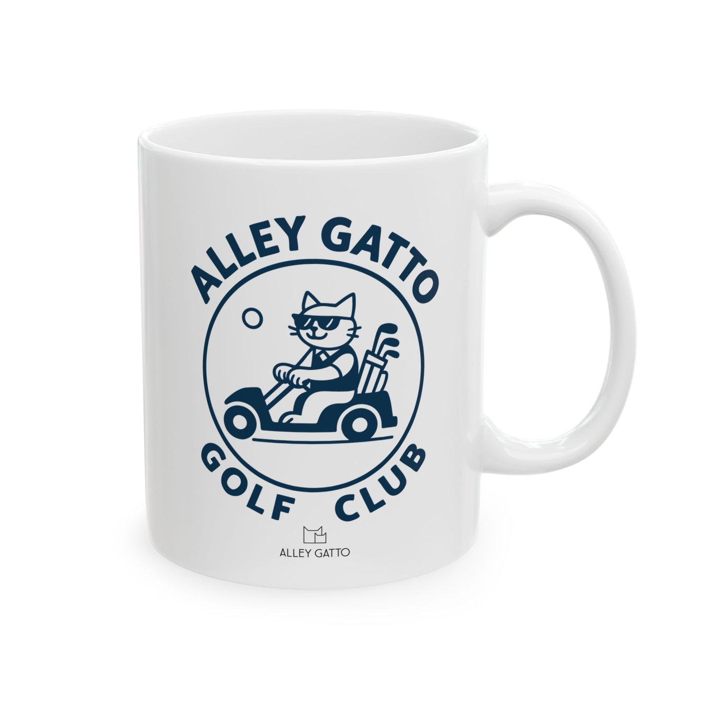 Golf Cart Cat Mug