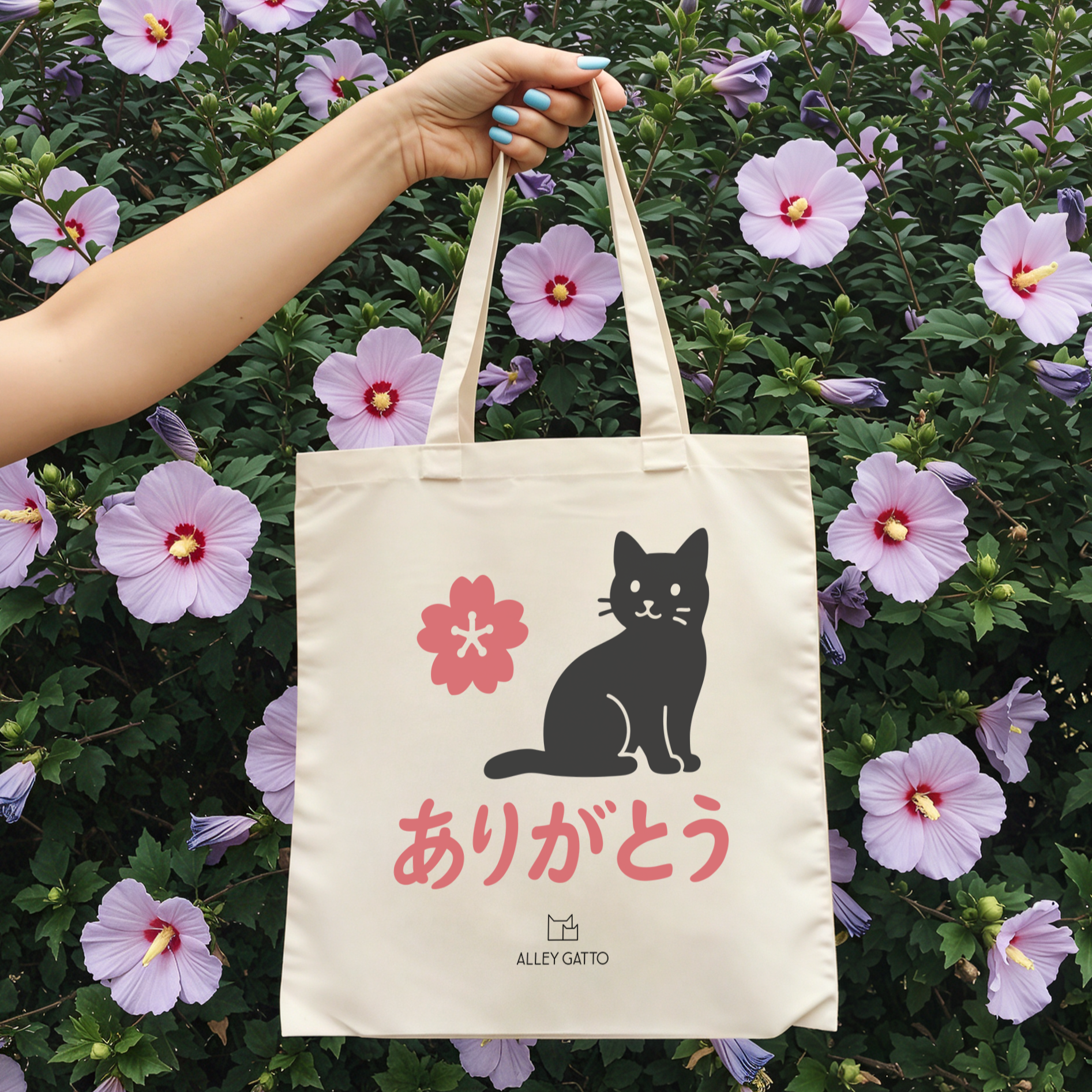 Cat Tote Bag Perfect Gift For Mom Cotton Canvas Shopping Bag Black Cat Heart Design Heavy Duty Market Carrier Reusable Grocery Bag Large Capacity Storage Durable Shoulder Straps Natural Canvas Color Eco Friendly Shopping Essential Beautiful