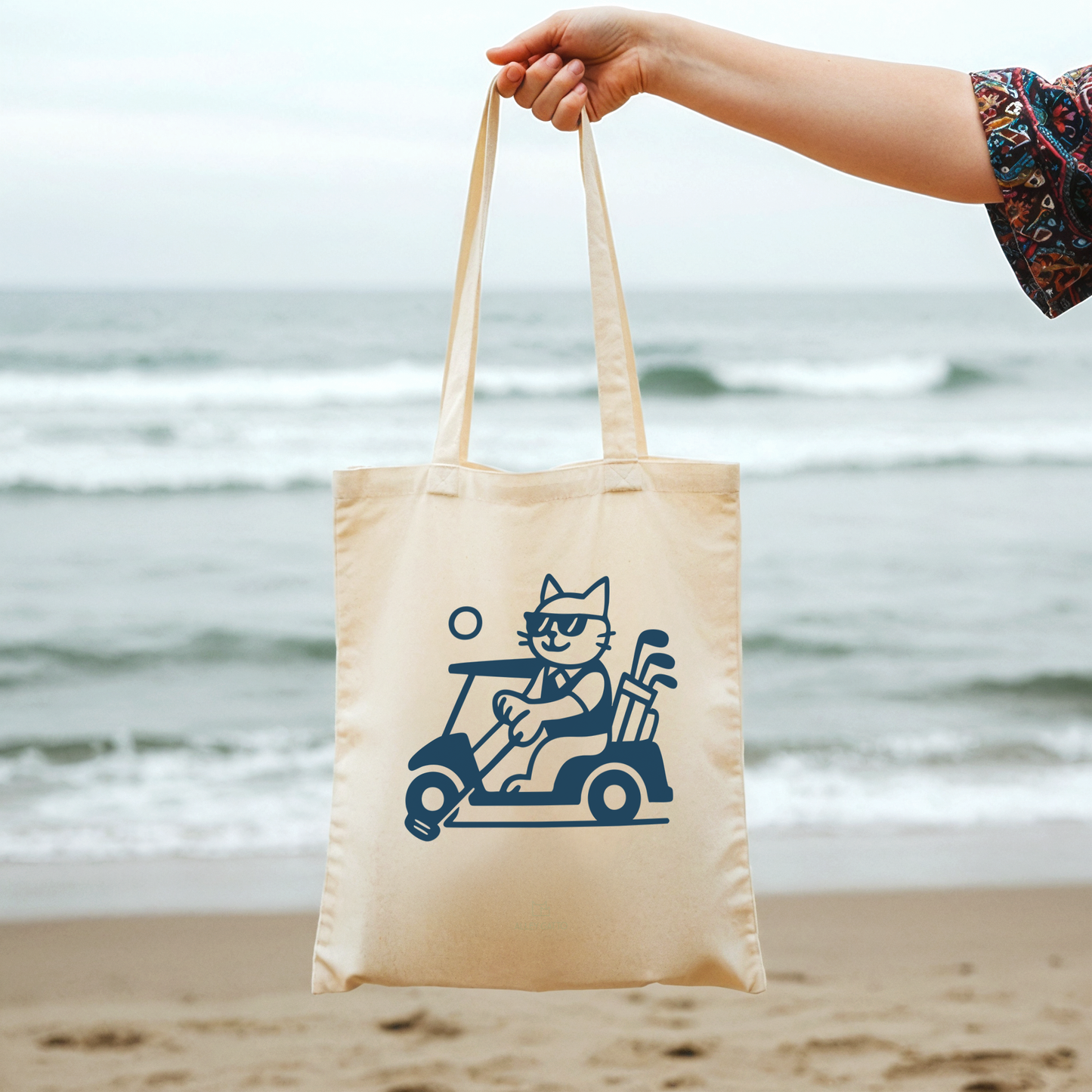Cat Golf Cart Tote Bag